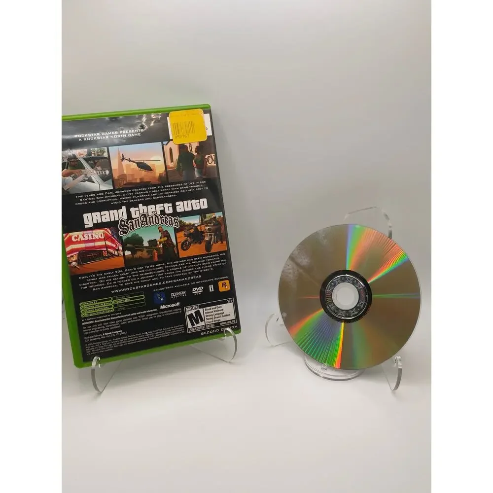 GTA San Andreas 2nd Edition Xbox Case + Disc